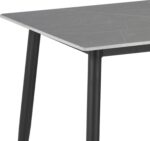 Τραπέζι Gustas pakoworld γκρι μαρμάρου sintered stone-μαύρο μέταλλο 160x80x75εκ - Image 2