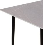 Τραπέζι Gustas pakoworld γκρι μαρμάρου sintered stone-μαύρο μέταλλο 160x80x75εκ - Image 4