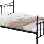Κρεβάτι Beowulf pakoworld μαύρο μεταλλικό 150x200εκ