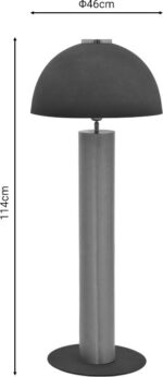 Φωτιστικό δαπέδου Cableler Inart Ε27 μαύρο μέταλλο Φ46x114εκ - Image 4