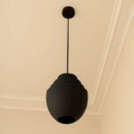 Φωτιστικό οροφής Kelsy Inart E27 μαύρο μέταλλο Φ30x122εκ - Image 2