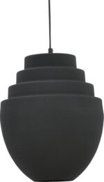 Φωτιστικό οροφής Kelsy Inart E27 μαύρο μέταλλο Φ30x122εκ - Image 3