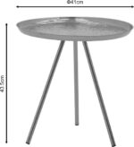 Βοηθητικό τραπέζι Jacksie Inart χρυσό μέταλλο Φ51x54εκ - Image 4