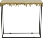 Κονσόλα Bulco Inart χρυσό-μαύρο μέταλλο 80.5x28x72εκ - Image 3