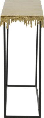 Κονσόλα Bulco Inart χρυσό-μαύρο μέταλλο 80.5x28x72εκ - Image 4