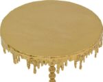 Βοηθητικό τραπέζι Fropio Inart χρυσό μέταλλο Φ40x44εκ - Image 3