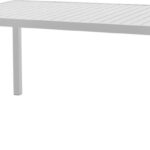 Τραπέζι Kliton pakoworld αλουμινίου λευκό 150x80x74εκ