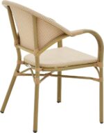Πολυθρόνα Elyza pakoworld φυσικό αλουμίνιο-μπεζ textilene 57x62x84εκ - Image 3