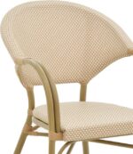 Πολυθρόνα Elyza pakoworld φυσικό αλουμίνιο-μπεζ textilene 57x62x84εκ - Image 6