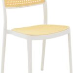 Καρέκλα Westley pakoworld pp φυσικό-λευκό 55x47x81εκ