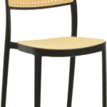 Καρέκλα Westley pakoworld pp φυσικό-μαύρο 55x47x81εκ