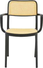 Πολυθρόνα Westley pakoworld pp φυσικό-μαύρο 58x47x81εκ - Image 5