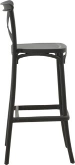 Σκαμπό μπαρ Crossie pakoworld pp μαύρο 44x44x113εκ - Image 3