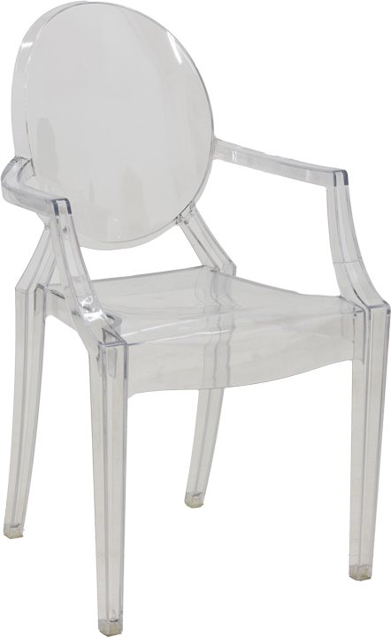 292-000017 Καρέκλα Narova pakoworld PC διάφανο 43x48x92εκ - Image 1