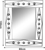 Καθρέπτης Roteron Inart χρυσό μέταλλο 80x2x100εκ - Image 2