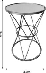 Βοηθητικό τραπέζι σαλονιού Vogarton Inart χρυσό 40x40x56εκ - Image 3