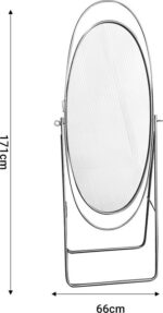 Καθρέπτης Erikson Inart χρυσό μέταλλο 66x39x171εκ - Image 2