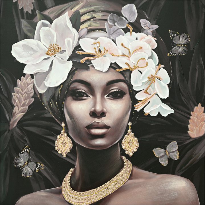 296-000004 Πίνακας σε καμβά Beauty 3D Inart 100x3x100εκ - Image 1
