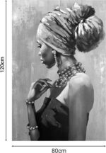 Πίνακας σε καμβά African 3D Inart 80x3x120εκ - Image 2