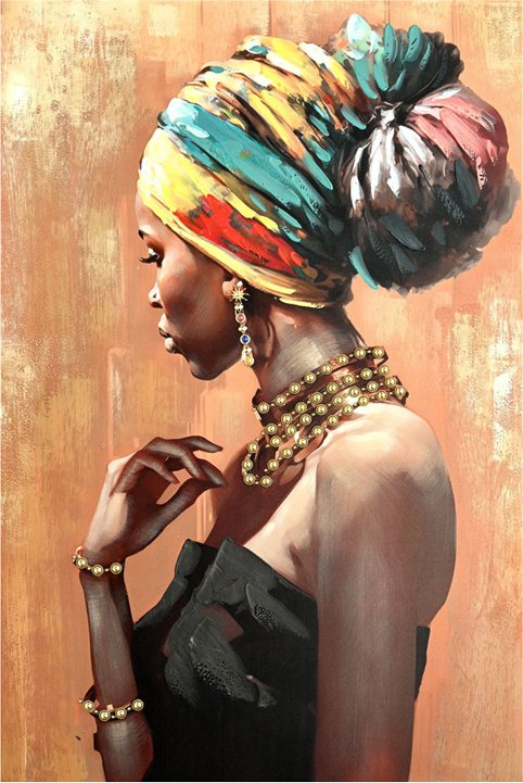 296-000005 Πίνακας σε καμβά African 3D Inart 80x3x120εκ - Image 1