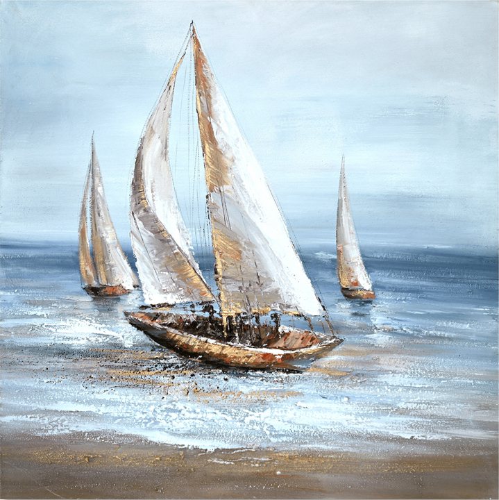 296-000025 Πίνακας σε καμβά Sailer Inart 100x3x100εκ - Image 1