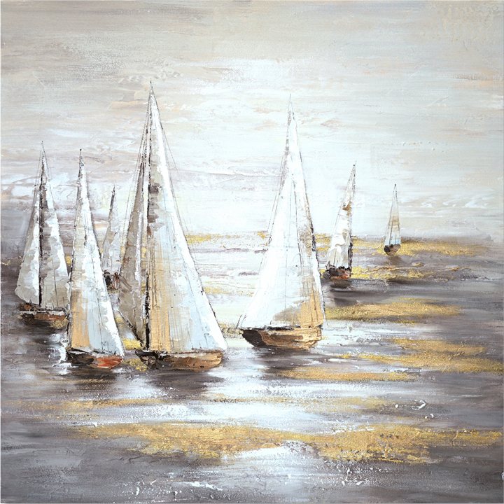 296-000026 Πίνακας σε καμβά Sailer I Inart 100x3x100εκ - Image 1