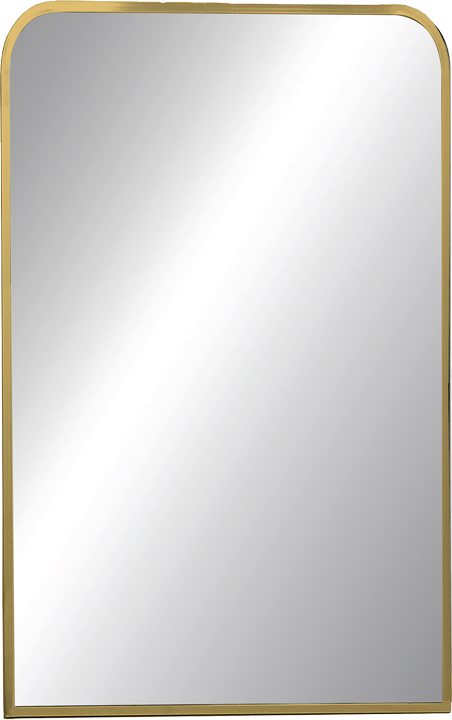 298-000022 Καθρέπτης Classy pakoworld χρυσό αλουμίνιο 50x2.5x80εκ - Image 1