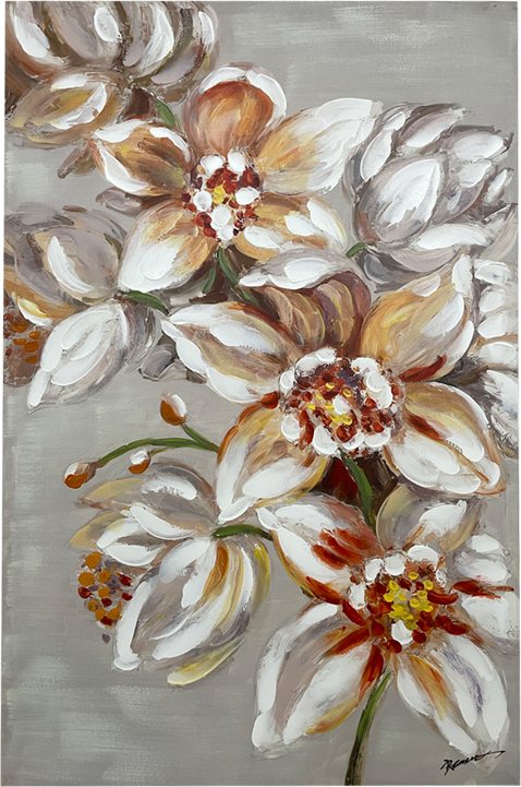 301-000014 Πίνακας σε καμβά Flourish I Inart 80x3x120εκ - Image 1