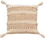 Μαξιλάρι Rozi Inart μπεζ ύφασμα 45x45x2.5εκ
