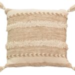 Μαξιλάρι Rozi Inart μπεζ ύφασμα 45x45x2.5εκ