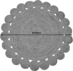 Χαλί Voni Inart φυσικό γιούτα Φ100x1εκ - Image 2