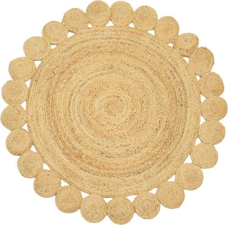 302-000007 Χαλί Voni Inart φυσικό γιούτα Φ120x1εκ - Image 1