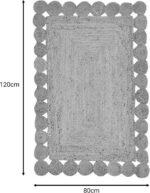 Χαλί Doze Inart μπεζ 100% γιούτα 120x80x1εκ - Image 3