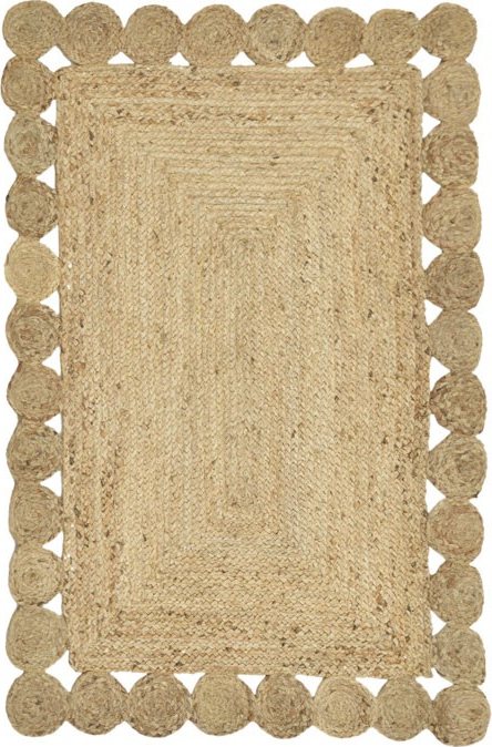 302-000010 Χαλί Doze Inart μπεζ 100% γιούτα 120x80x1εκ - Image 1