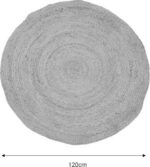 Χαλί Solon Inart φυσικό γιούτα 120x120x1εκ - Image 3