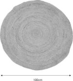 Χαλί Solon Inart μπεζ γιούτα 100x100x1εκ - Image 3