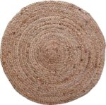 Χαλί Solon Inart μπεζ γιούτα 120x120x1εκ