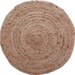 Χαλί Solon Inart μπεζ γιούτα 120x120x1εκ