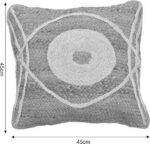 Μαξιλάρι Foliens Inart φυσικό-εκρού 100% γιούτα 45x45x2.5εκ - Image 4