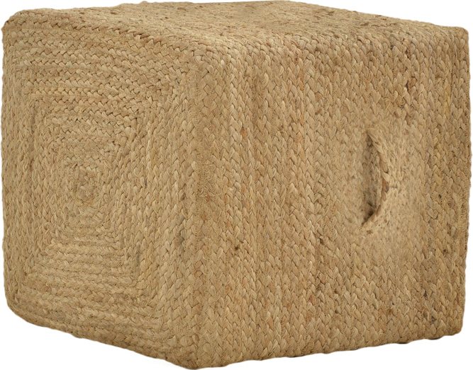 302-000025 Σκαμπό Tresa Inart φυσικό 100% γιούτα 50x50x35εκ - Image 1