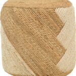 Σκαμπό Elision Inart φυσικό-μπεζ 100% γιούτα Φ38x38εκ