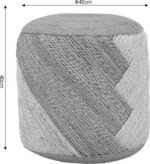 Σκαμπό Elision Inart φυσικό-μπεζ 100% γιούτα Φ38x38εκ - Image 5