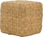 Σκαμπό Aropion Inart μπεζ 100% γιούτα 40x40x40εκ