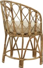 Πολυθρόνα Rostan Inart φυσικό rattan με μαξιλάρι 51x50x80εκ - Image 3