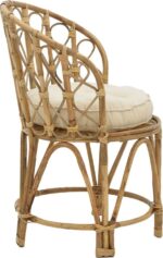 Πολυθρόνα Rostan Inart φυσικό rattan με μαξιλάρι 51x50x80εκ - Image 4