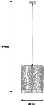 Φωτιστικό οροφής Dorotan Inart E27 φυσικό 30x27x110εκ - Image 5