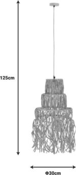Φωτιστικό οροφής Nairan Inart E27 φυσικό Φ30x125εκ - Image 5