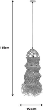 Φωτιστικό οροφής Frola Inart E27 φυσικό Φ25x115εκ - Image 6