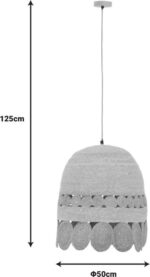 Φωτιστικό οροφής Amide Inart E27 φυσικό Φ50x125εκ - Image 4