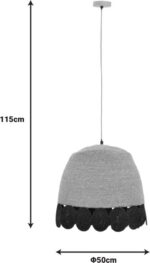 Φωτιστικό οροφής Sonro Inart E27 φυσικό Φ50x115εκ - Image 5